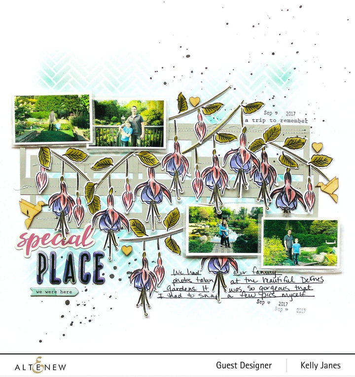 Build-A-Flower Set Build-A-Flower: Fuchsia Layering Stamp & Die Set