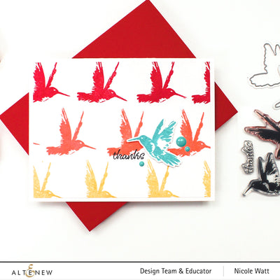 Stamp & Die Bundle Painted Hummingbirds